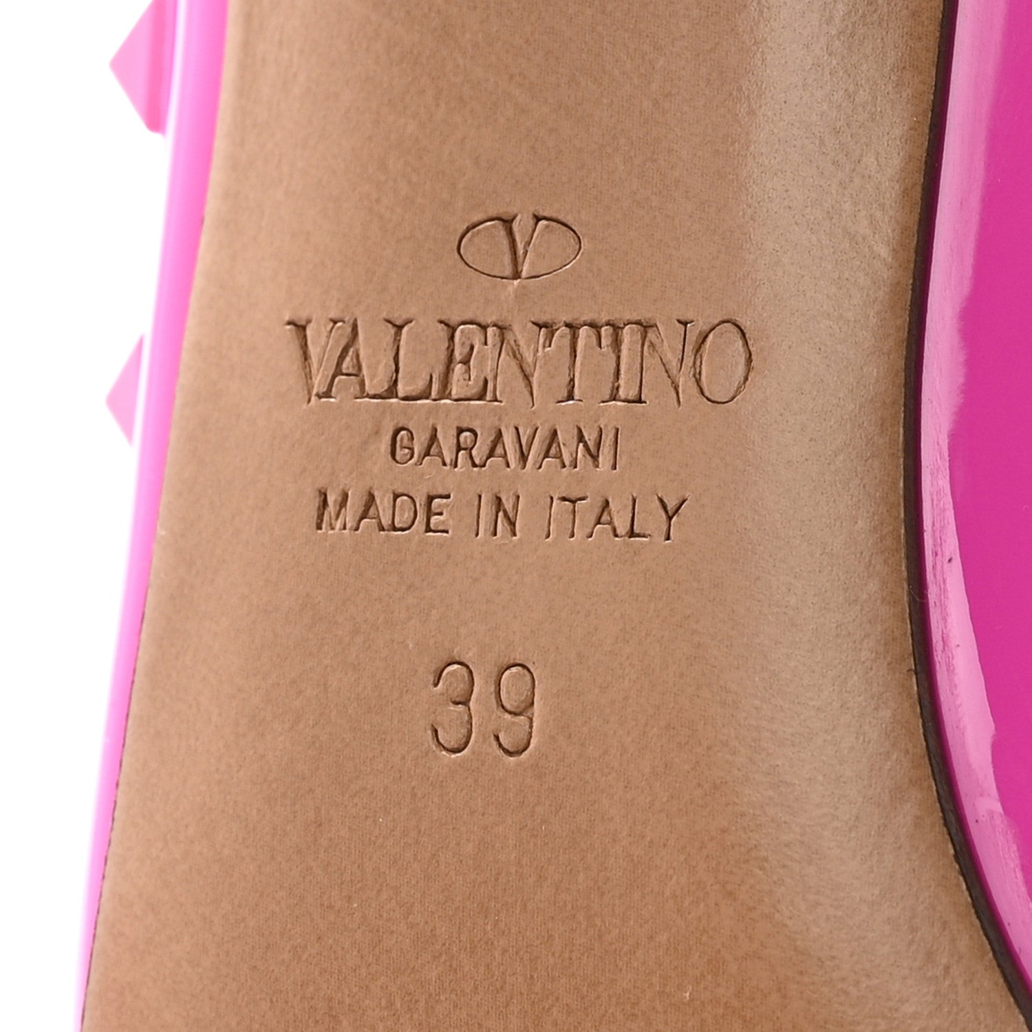 Valentino Garavani Patent Lacquer Monochrome Rockstud Ankle Strap 100mm Pumps 39 Pink PP 7 of 9