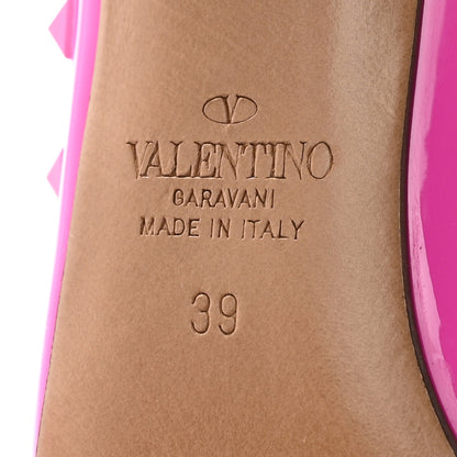 Valentino Garavani Patent Lacquer Monochrome Rockstud Ankle Strap 100mm Pumps 39 Pink PP 7 of 9