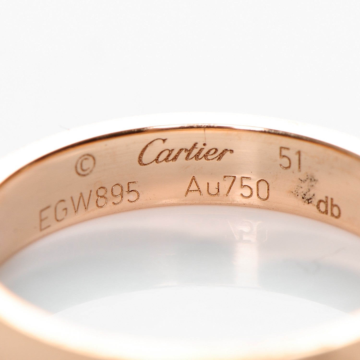 Cartier 18K Pink Gold 3.5mm LOVE Wedding Band Ring 51 5.75 4 of 6