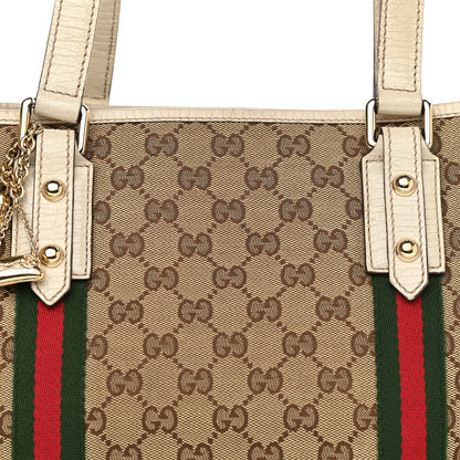 Gucci Monogram Medium Jolicoeur Tote White 8 of 22