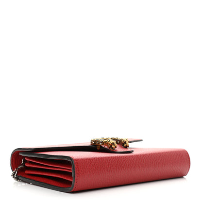 Gucci Calfskin Mini Dionysus Chain Wallet Hibiscus Red 4 of 15