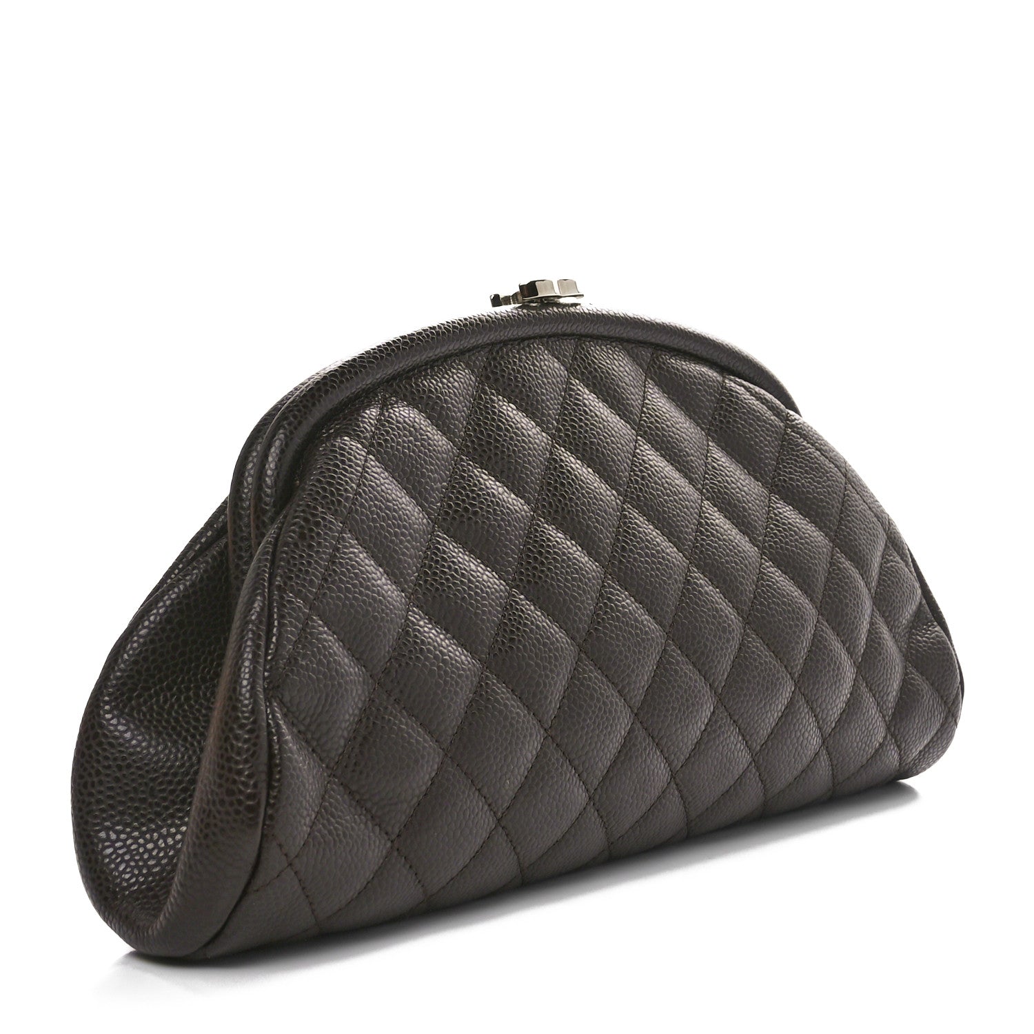 Chanel Caviar Quilted Timeless Clutch Dark Brown 3 of 10