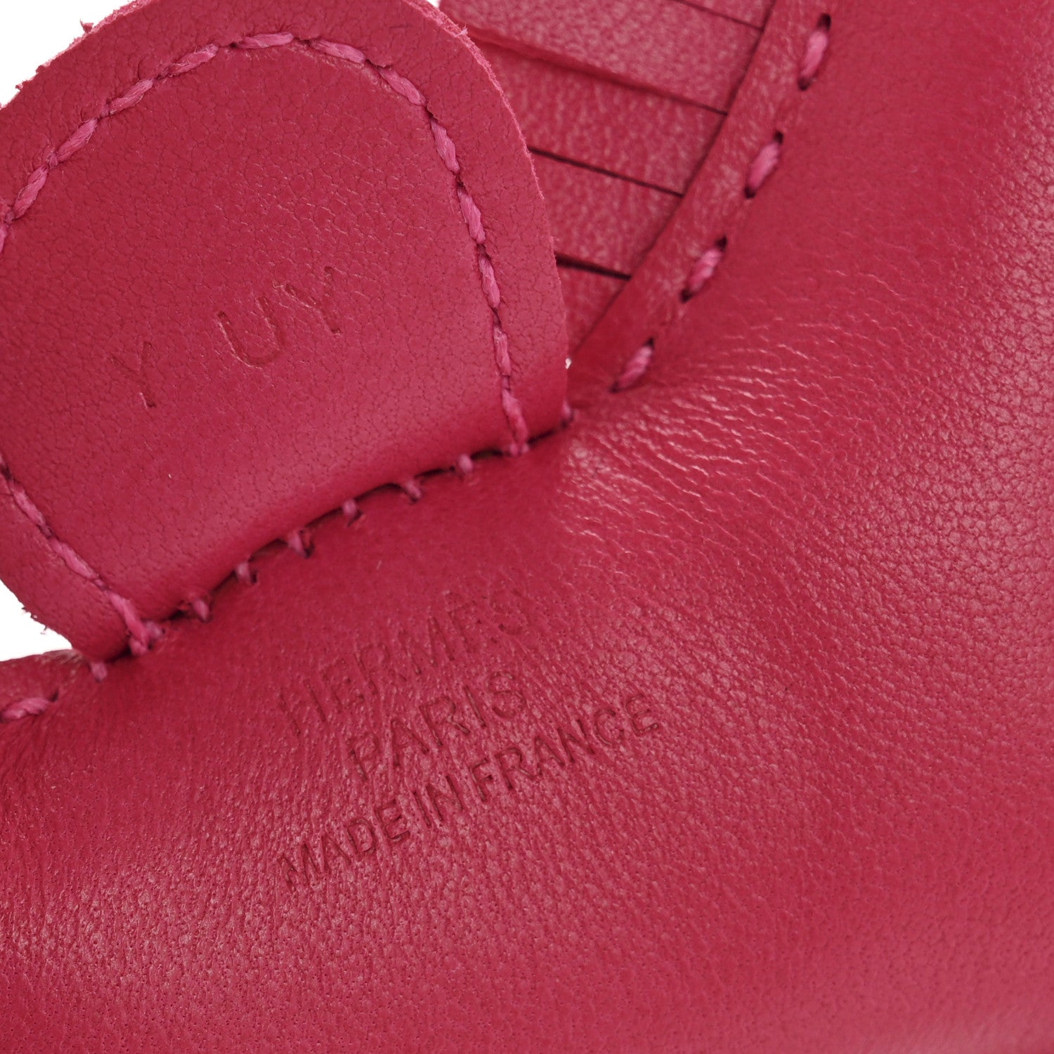 Hermes Milo Lambskin Grigri Rodeo Horse Bag Charm PM Rose Mexico 3 of 4