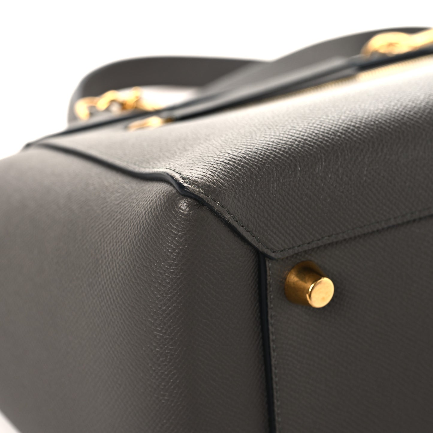 Grained Calfskin Mini Belt Bag Grey