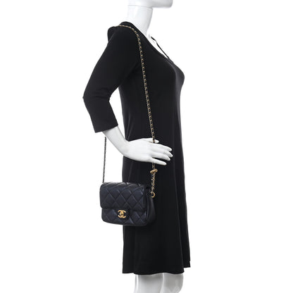 Chanel Iridescent Caviar Quilted Mini My Perfect Flap Dark Blue 2 of 15