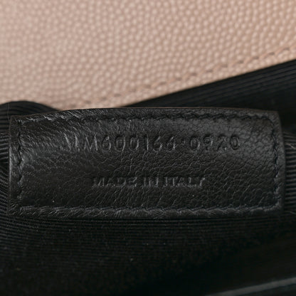Saint Laurent Grain De Poudre Mixed Matelasse Large Triquilt Monogram Satchel Dark Beige 7 of 11