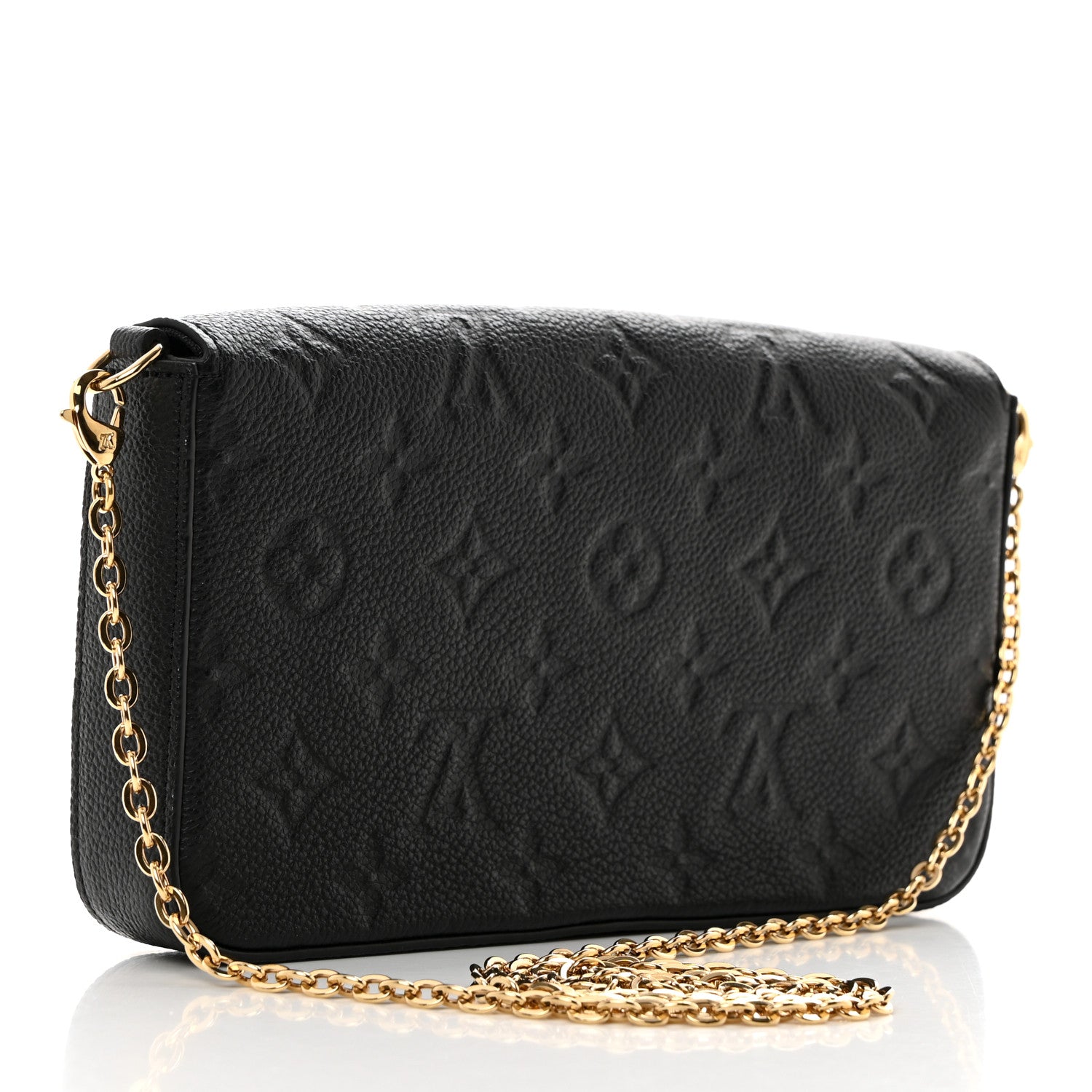 Louis Vuitton Empreinte Pochette Felicie Chain Wallet Black 5 of 10