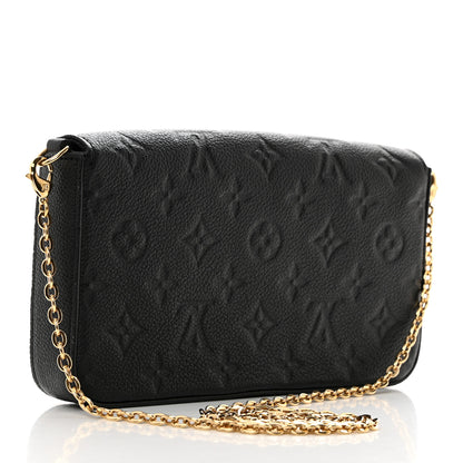 Louis Vuitton Empreinte Pochette Felicie Chain Wallet Black 5 of 10