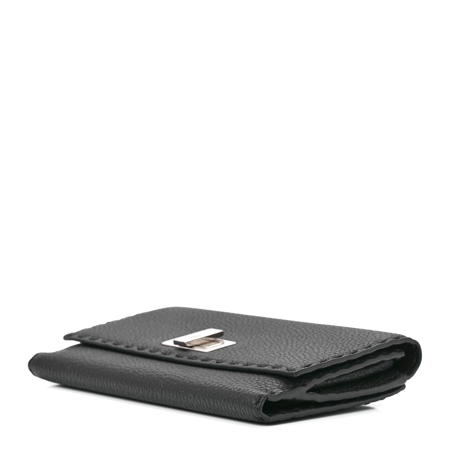 Fendi Cuoio Romano Selleria Peekaboo Continental Wallet Asfalto 14 of 16
