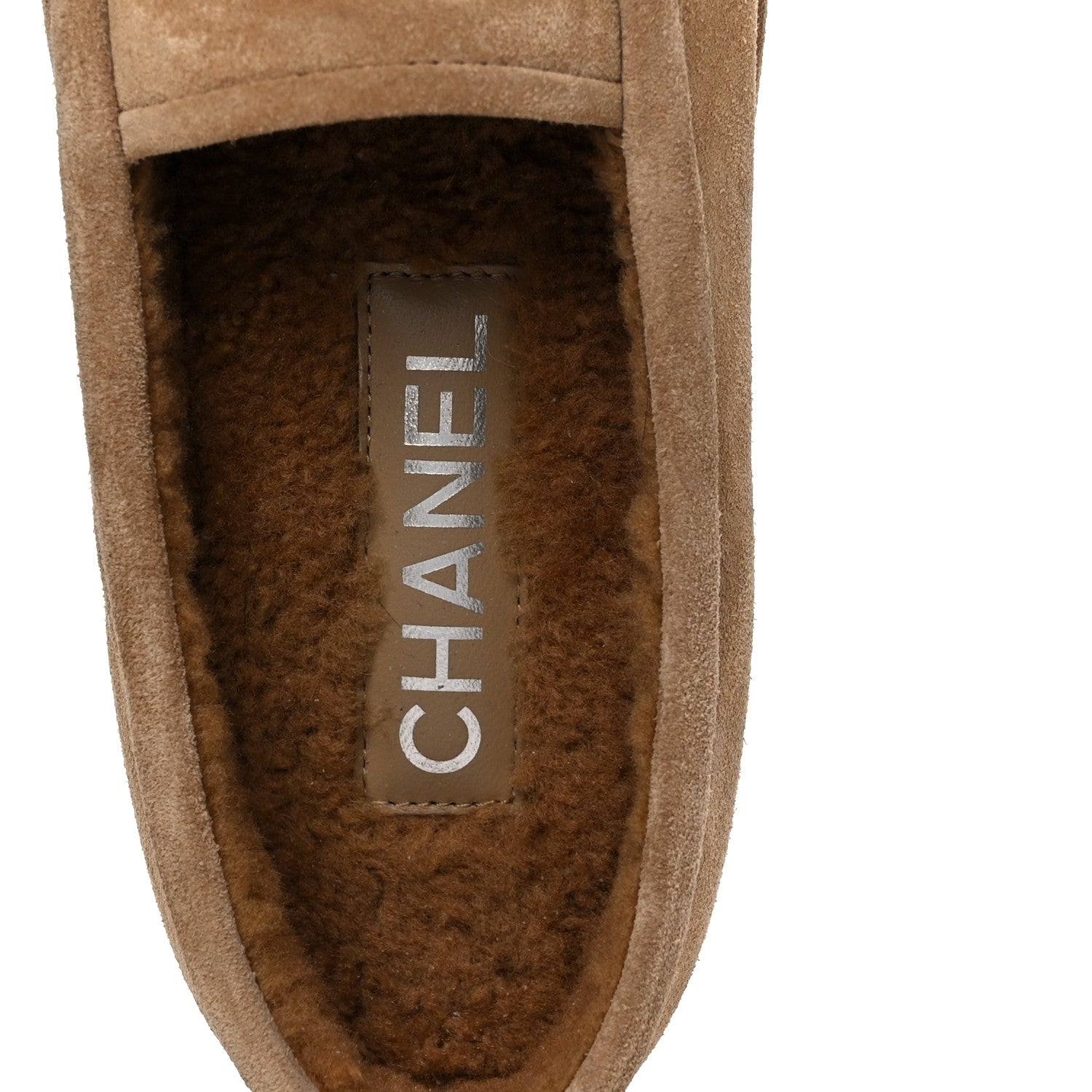 Chanel Suede Calfskin CC Loafers 36 Dark Beige 7 of 11