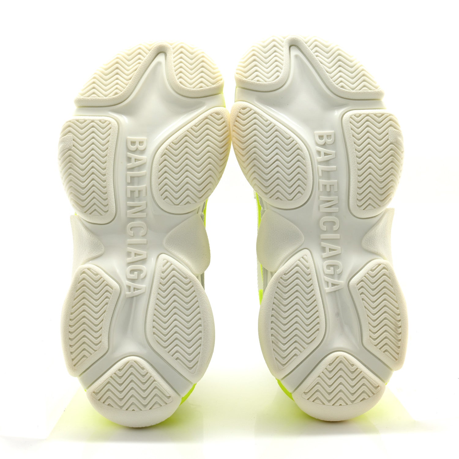 Balenciaga Fabric Mesh Womens Triple S Sneakers 37 Fluo Yellow White Grey 7 of 10