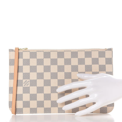 Louis Vuitton Damier Azur Neverfull MM GM Pochette 2 of 7