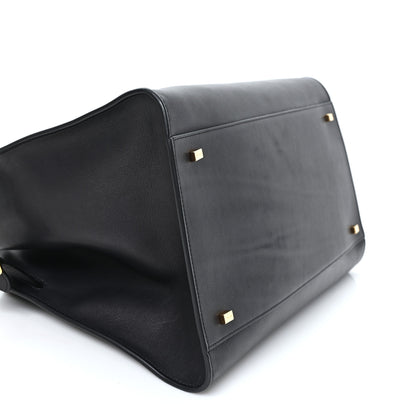 The Row Polished Saddle Calfskin Soft Margaux 15 Black 8 of 10