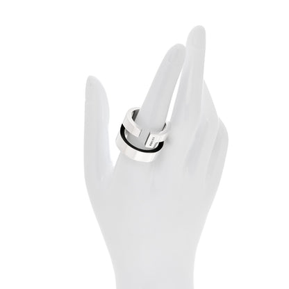Gucci Sterling Silver G Cutout Band Ring 63 10.25 2 of 7