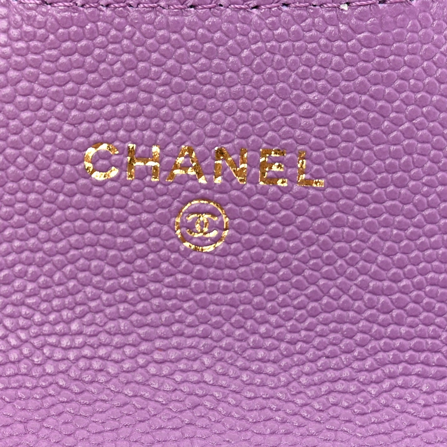 Chanel Caviar Quilted Flap Card Holder Wallet Purple 6 of 9
