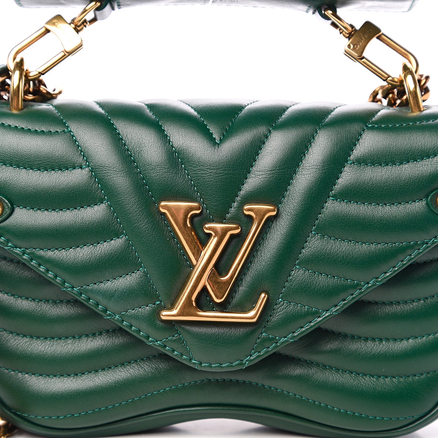 Louis Vuitton Calfskin New Wave Chain PM Emerald 9 of 9