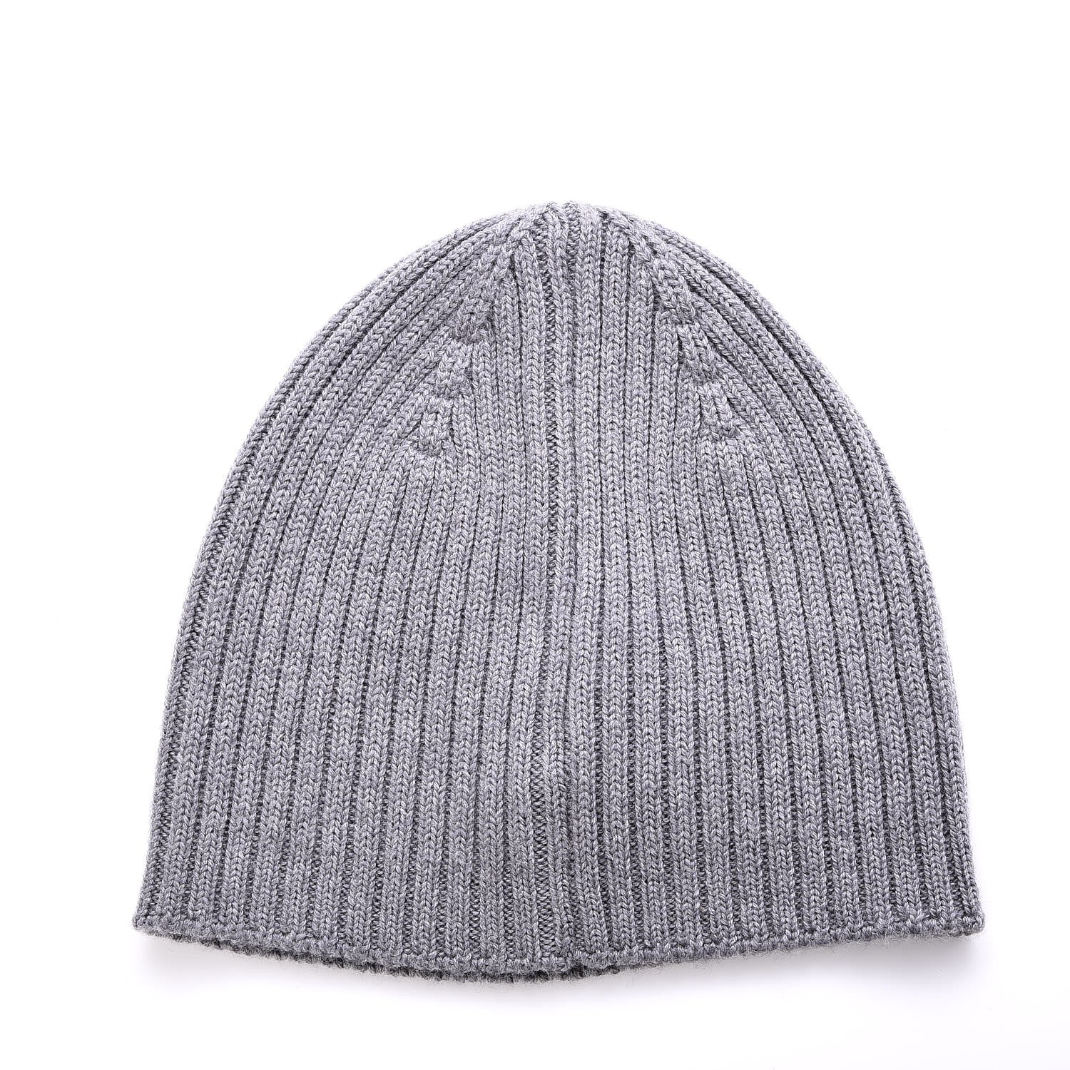 Gucci Wool Tricot Interlocking G Sirio Beanie Hat Grey 3 of 5