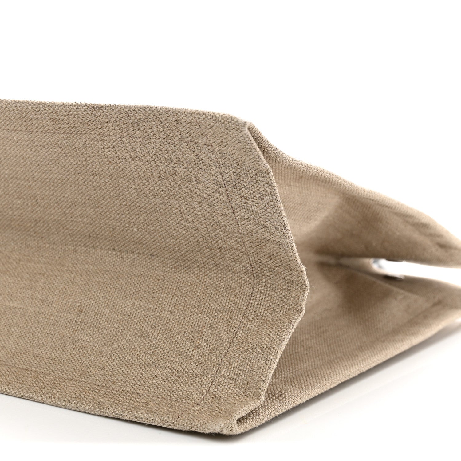 Saint Laurent Linen Calfskin Small Rive Gauche Tote Optic White 10 of 10
