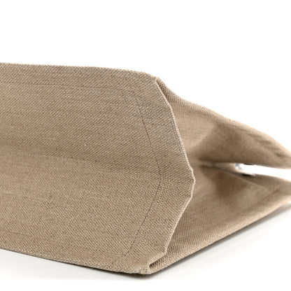 Saint Laurent Linen Calfskin Small Rive Gauche Tote Optic White 10 of 10