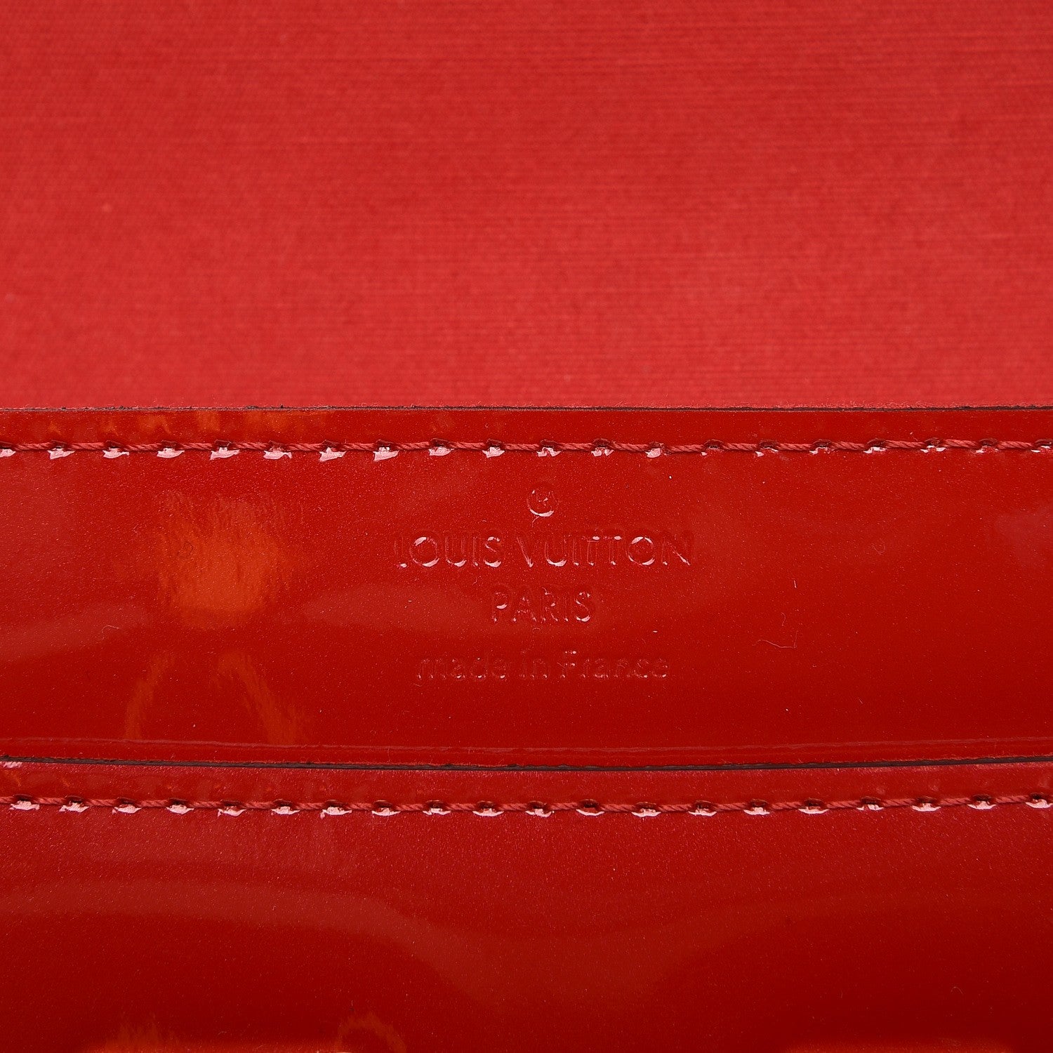 Louis Vuitton Patent Louise Clutch Cherry 6 of 7
