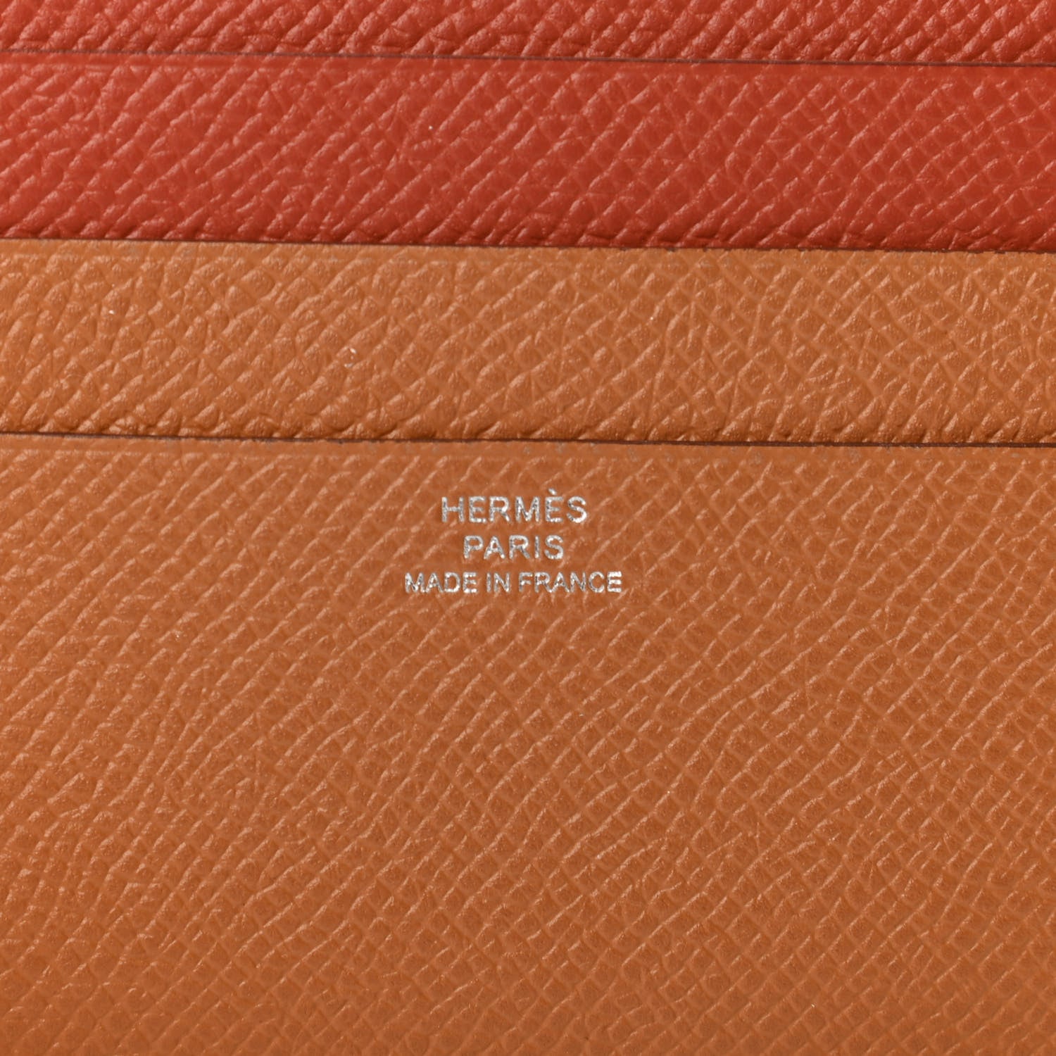 Hermes Epsom City 8CC Colorblock Card Holder Gold Sienne 4 of 4