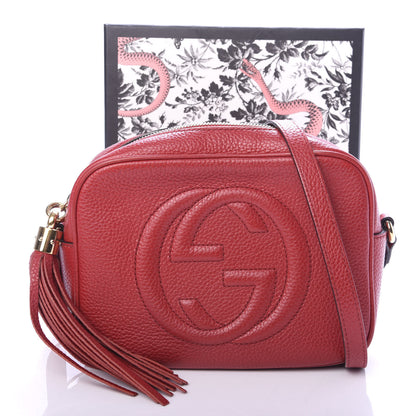 Gucci Pebbled Calfskin Small Soho Disco Bag Tabasco Red 10 of 10
