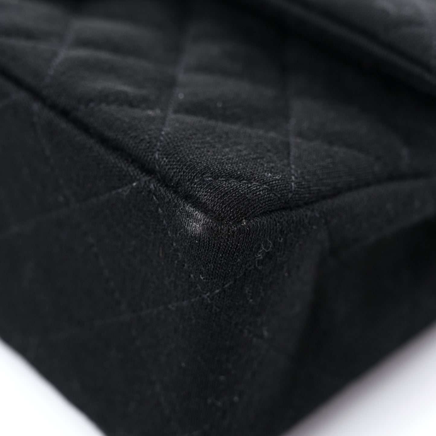 Jersey Quilted Small Double Flap Black