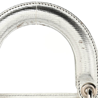 Christian Dior Metallic Grained Calfskin Cannage Small Lucky Badges My Lady Dior Silver 11 of 15