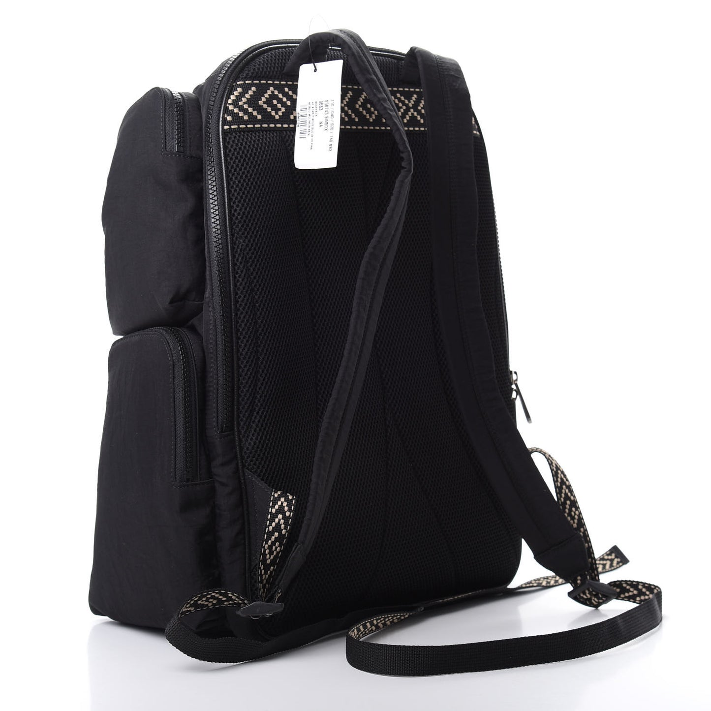 Nylon Twill 80s Logo Patch Backpack Black