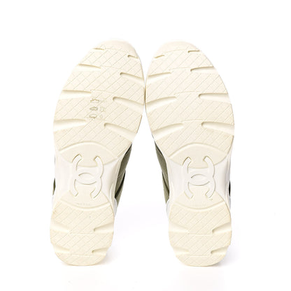 Chanel Canvas Womens Sneakers 38 Green 5 of 8