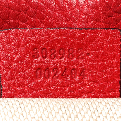 Gucci Pebbled Calfskin Medium Soho Chain Shoulder Bag Tabasco Red 7 of 10
