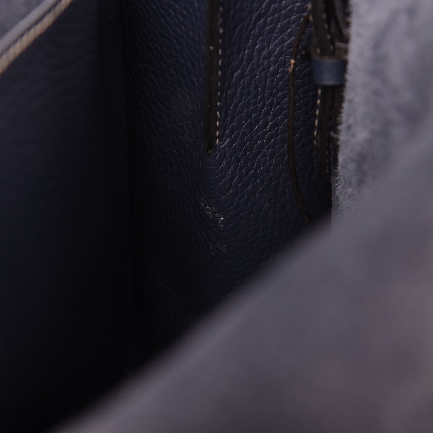 Hermes Taurillon Clemence Halzan 31 GM Bleu Saphir 10 of 10