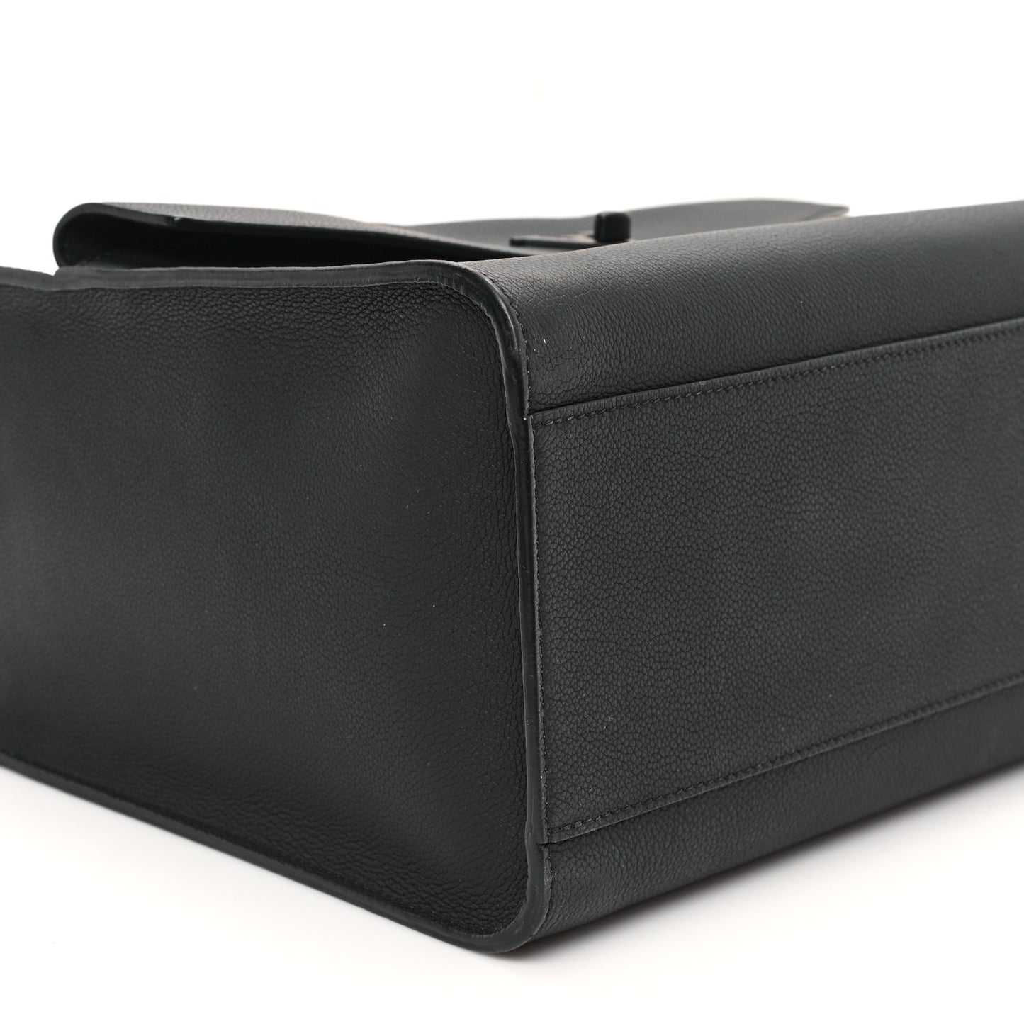 Soft Calfskin Lockme Tote MM Black