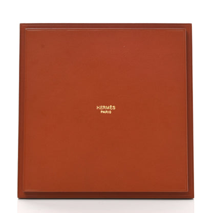 Hermes Mahogany Wood Birdle Calfskin Small Theoreme Mosaique Or Box Naturel 7 of 7