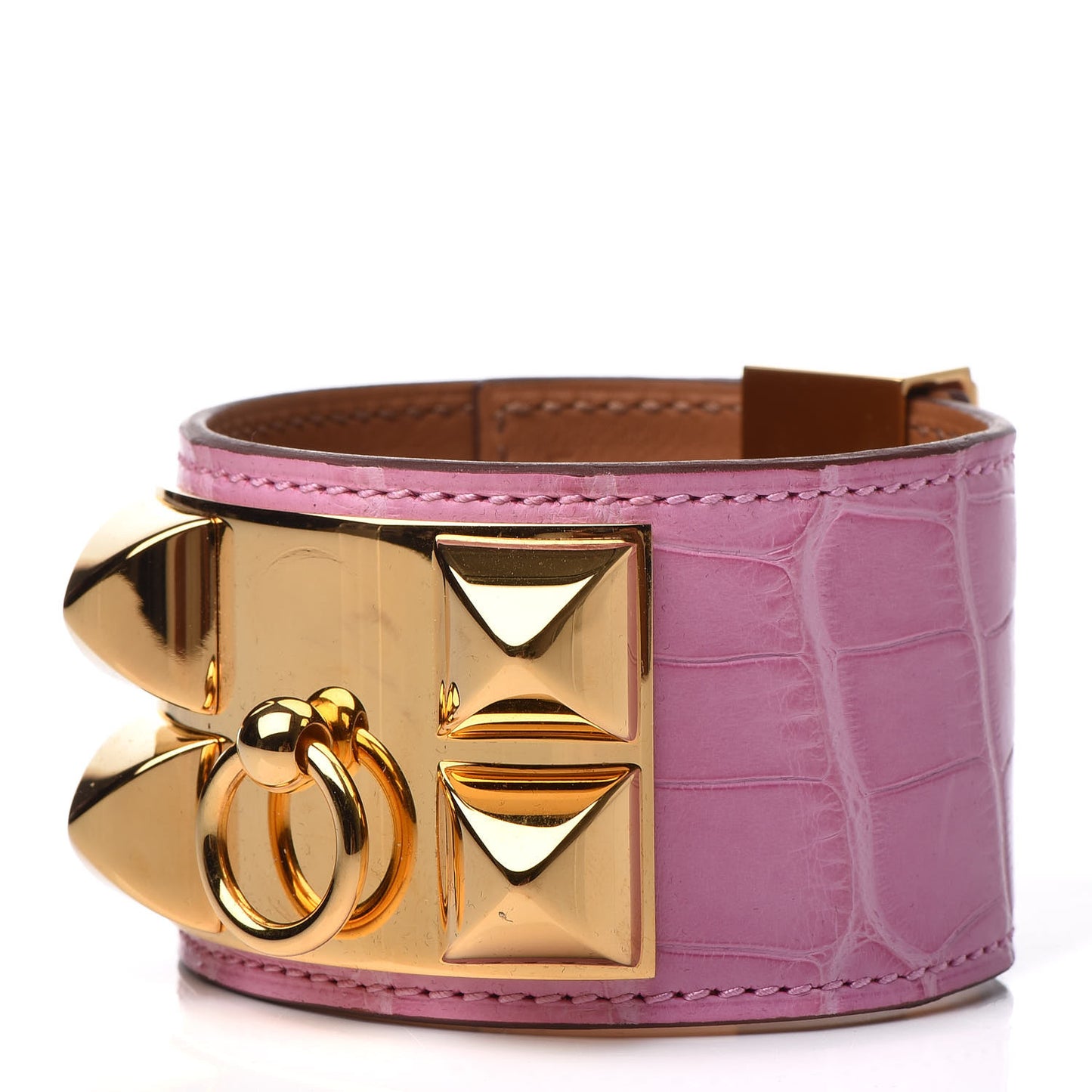 Matte Alligator Collier De Chien CDC Bracelet T2 5P Pink