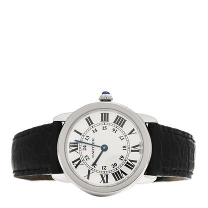 Cartier Stainless Steel Alligator 29mm Ronde Solo Quartz Watch 2 of 6