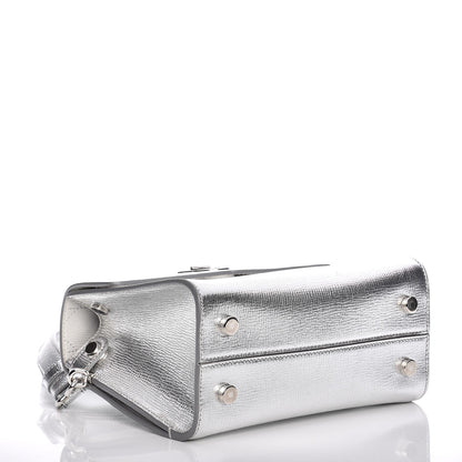 Christian Dior Metallic Grained Calfskin Mini Diorever Flap Silver 5 of 10