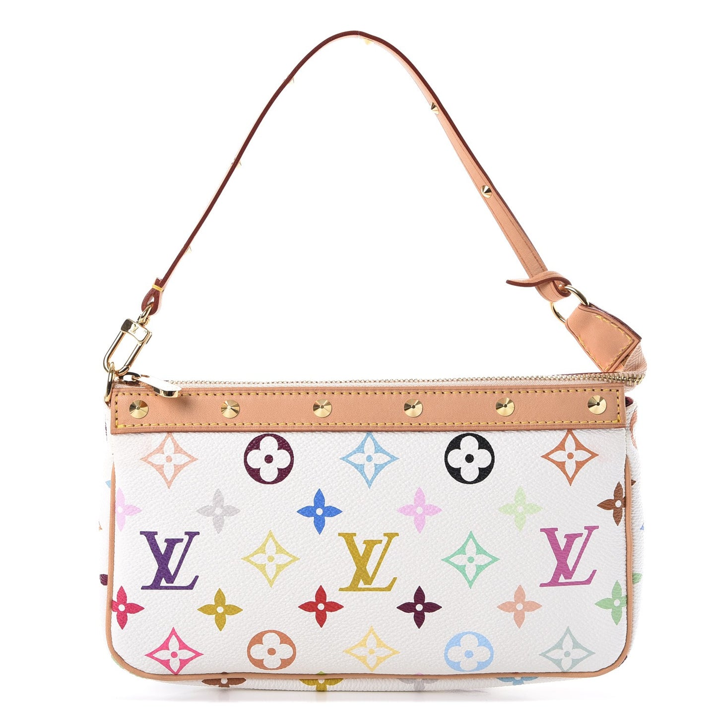 Monogram Multicolor Pochette Accessories White