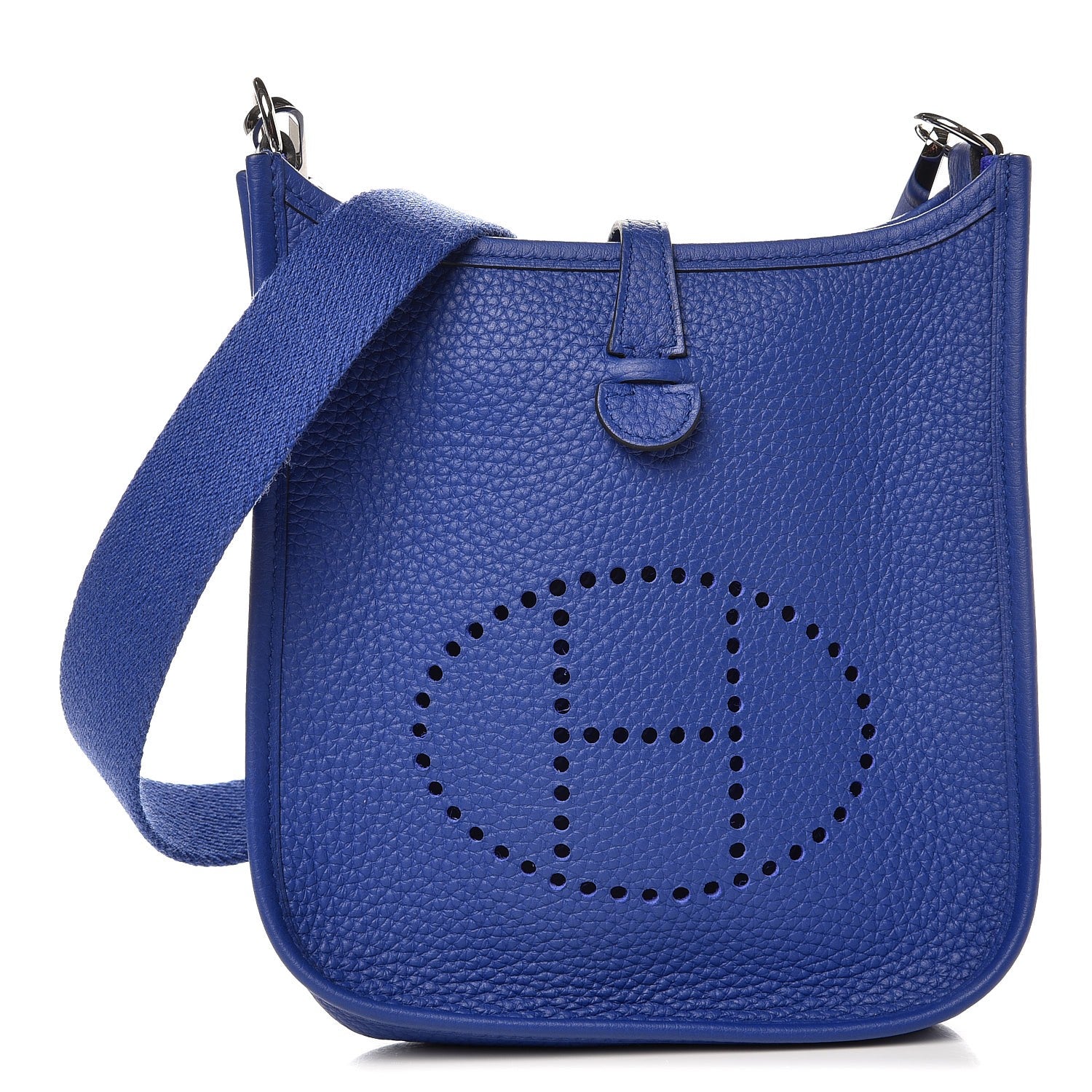 Hermes Taurillon Clemence Evelyne TPM Bleu Electrique 1 of 9