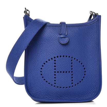 Hermes Taurillon Clemence Evelyne TPM Bleu Electrique 1 of 9