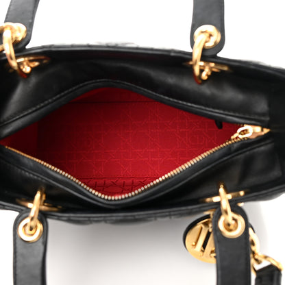 Christian Dior Lambskin Cannage Medium Lady Dior Black 5 of 15