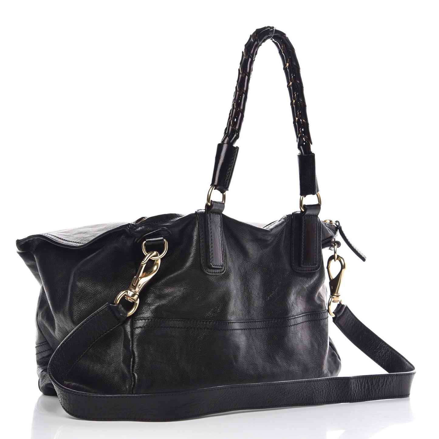 Sugar Goatskin Large Pandora Black