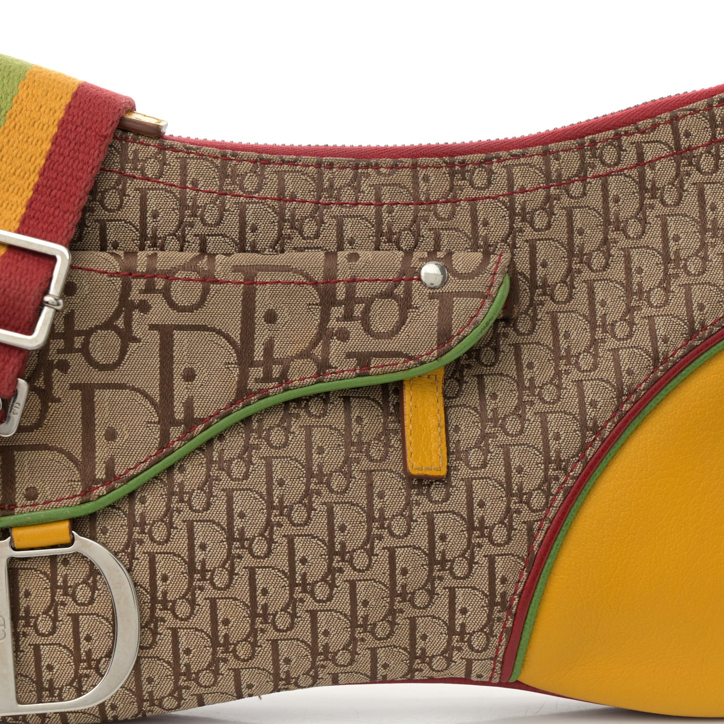 Monogram Rasta Double Saddle Beige