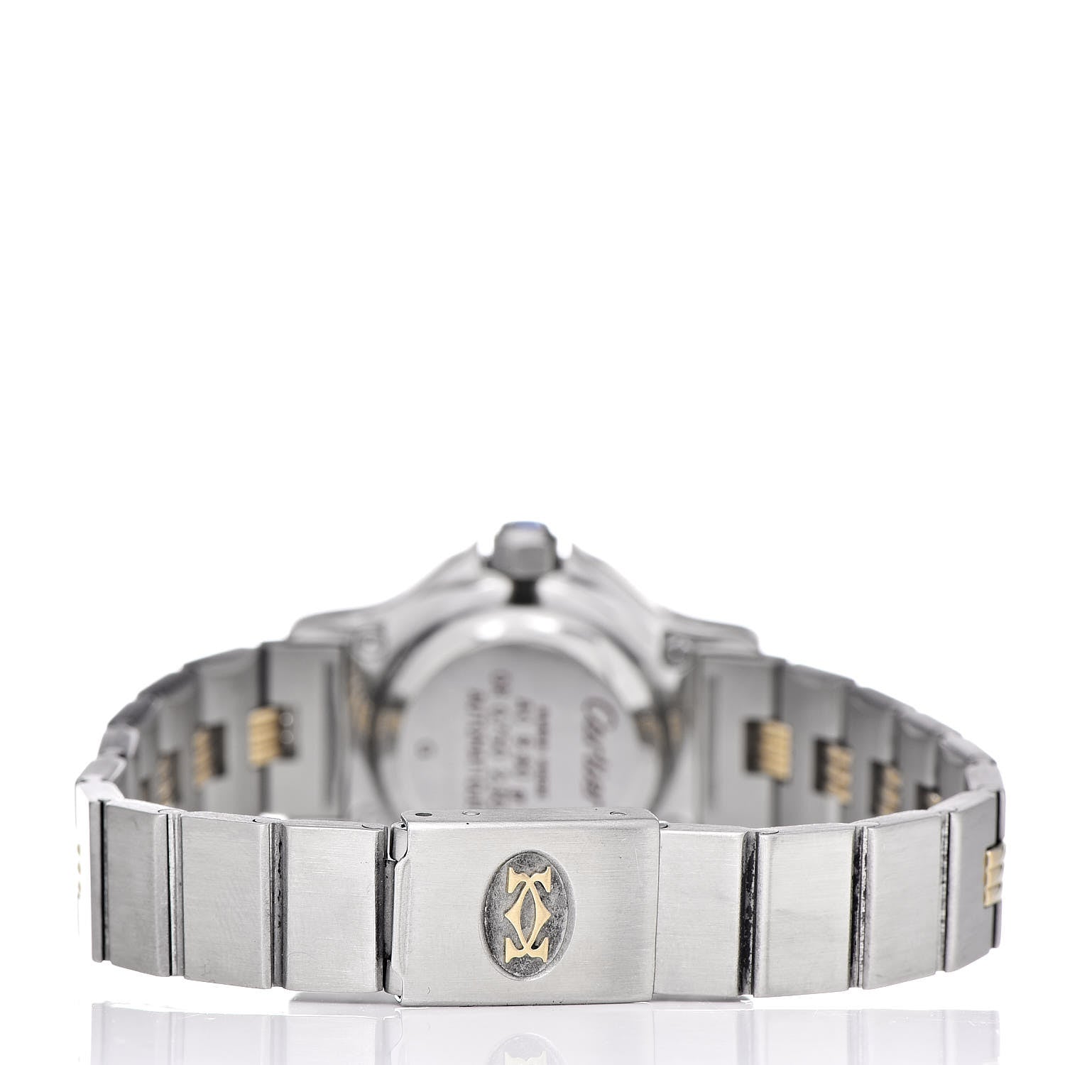 Cartier Stainless Steel 18K Yellow Gold 24mm Santos Octagon Automatic Watch 4 of 6
