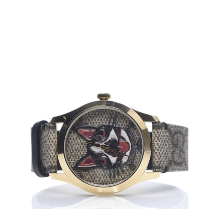 Gucci Stainless Steel Canvas 38mm G-Timeless GG Supreme Bosco Quartz Watch Brown 2 of 6