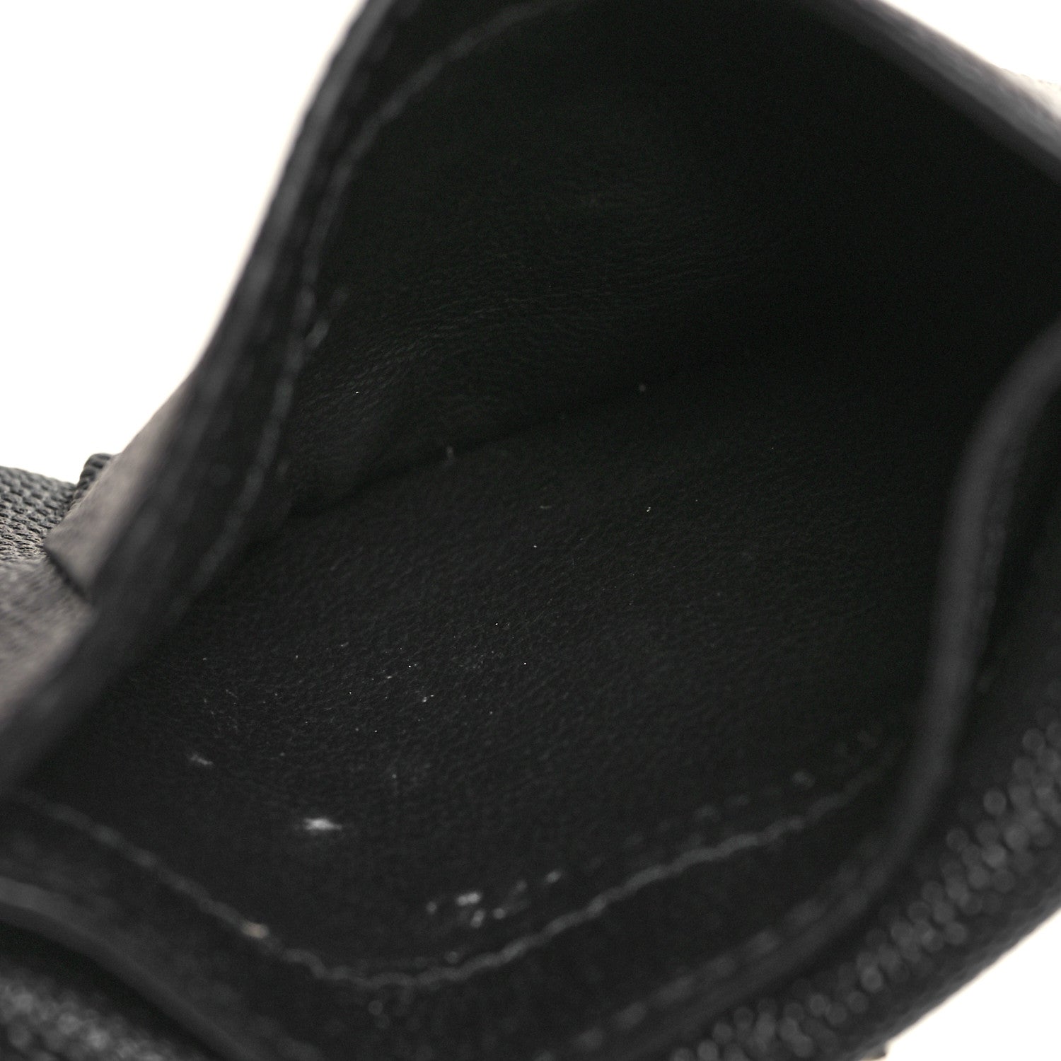 Saint Laurent Grain De Poudre Uptown Monogram Card Case Black 6 of 9