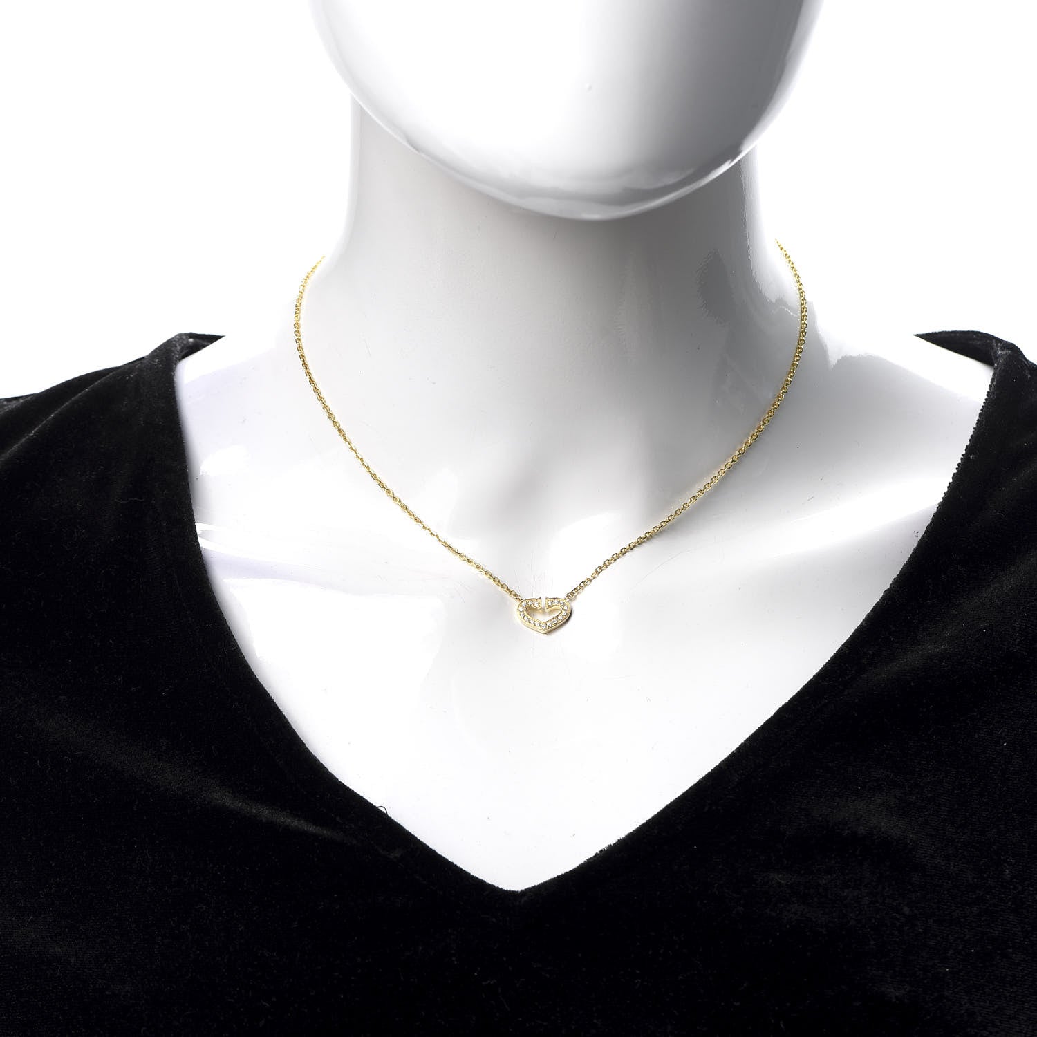 Cartier 18K Yellow Gold Diamond Hearts And Symbols Pendant Necklace 2 of 6