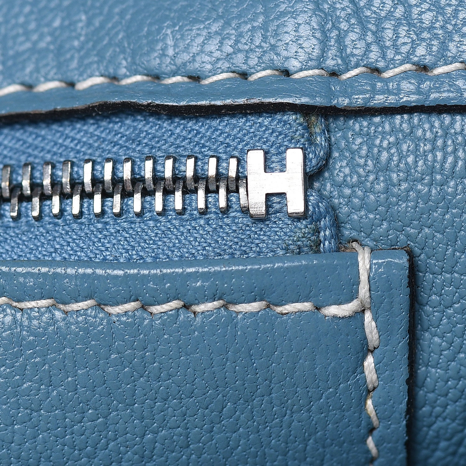 Hermes Taurillon Clemence Birkin 35 Blue Jean 14 of 29