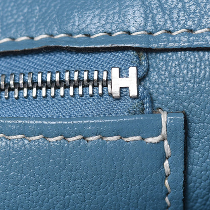 Hermes Taurillon Clemence Birkin 35 Blue Jean 14 of 29