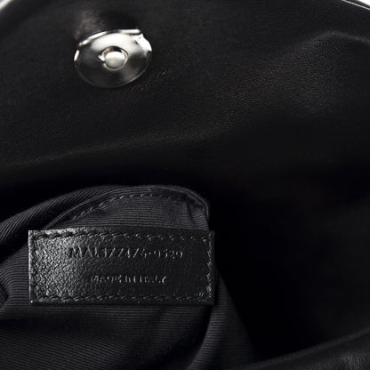 Saint Laurent Lambskin Quilted Small Loulou Puffer Monogram Chain Satchel Black 9 of 10